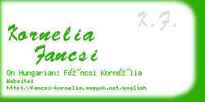 kornelia fancsi business card